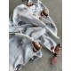 Bamboo Swaddle 100x120cm with fringes Caramel Up in the Air