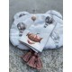 Bamboo Swaddle 100x120cm with fringes Caramel Up in the Air
