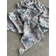 Bamboo Swaddle 75x100cm with fringes Grey Vintage Meadow