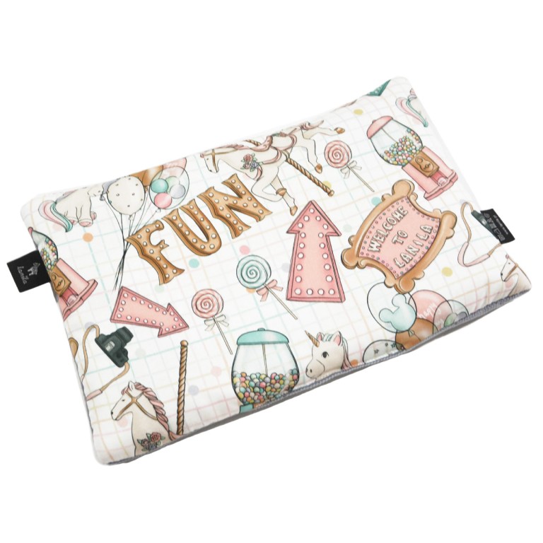 Medium Bed Pillow 25x40 Grey Baby Shower - Velvet