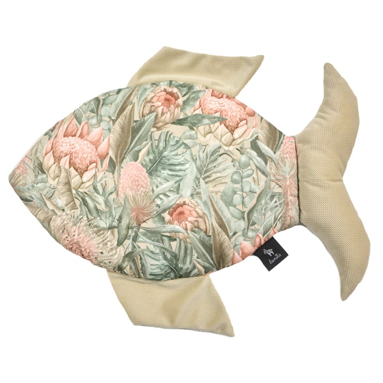 Fish Pillow Latte Botanic - Velvet