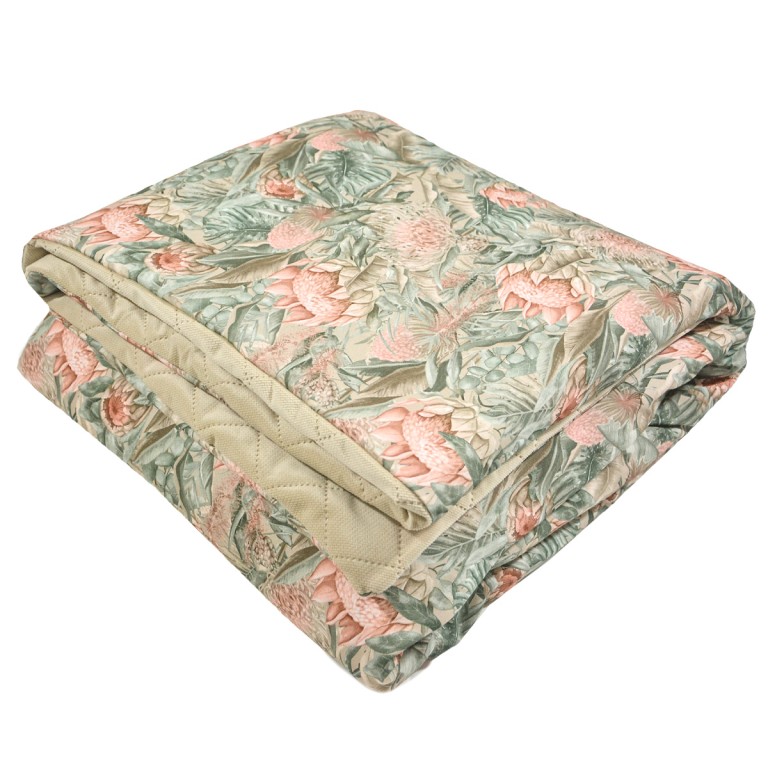 Blanket for Adults Latte Botanic 140x200 - Velvet