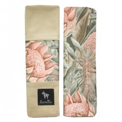 Seatbelt Cover Latte Botanic - Velvet