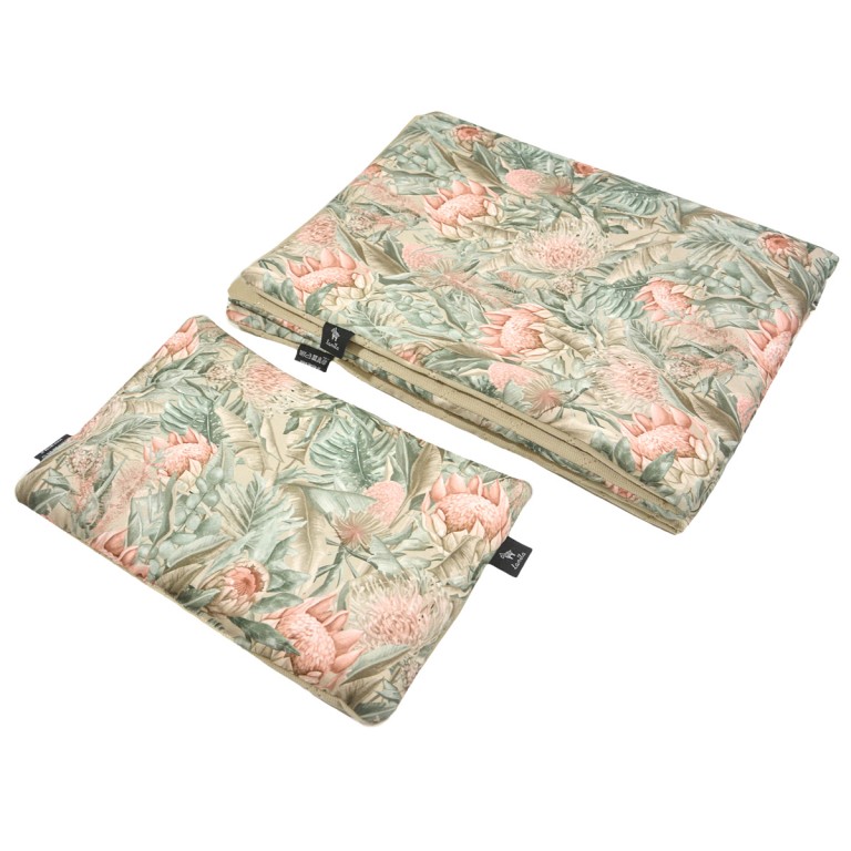 Baby Set Medium Blanket Velvet 75x100cm + Pillow 25x40cm Velvet Latte Botanic