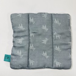 Second Type (nr 241) - Baby Pillow 100% Bamboo – Muslin Grey Lanila 28 x 24cm