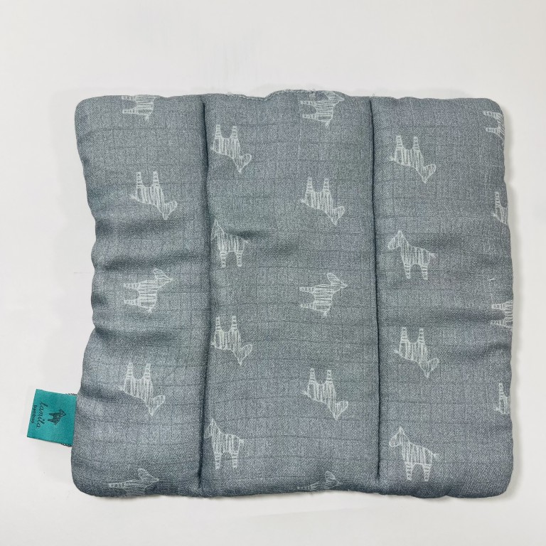 Second Type (nr 241) - Baby Pillow 100% Bamboo – Muslin Grey Lanila 28 x 24cm