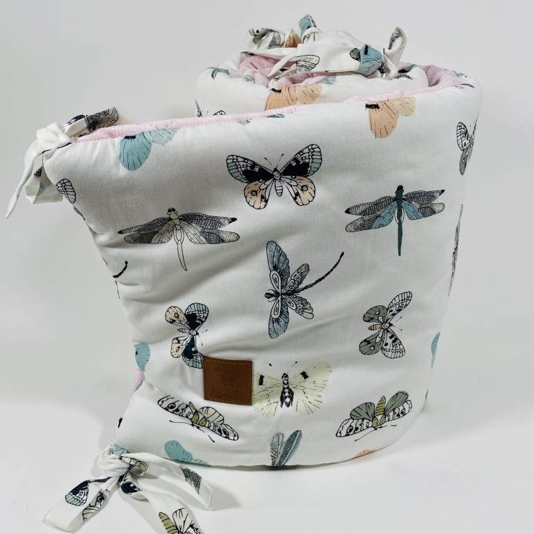 End of collection - Bed Bumper 60x120cm - Pink Wings