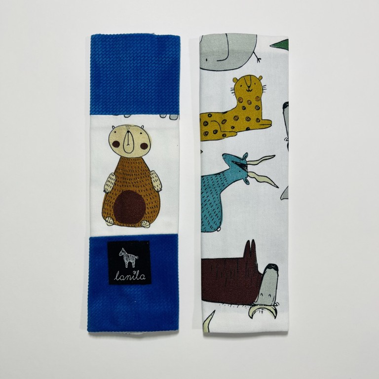 Second Type - Seatbelt Cover Blue In the Zoo - Velvet