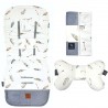NOWY Baby Set Pad + Pillow + Cover Grey Pure - Velvet