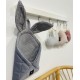 Hanging Container/Basket Bunny Grey Velvet