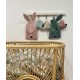Hanging Container/Basket Bunny Khaki Velvet
