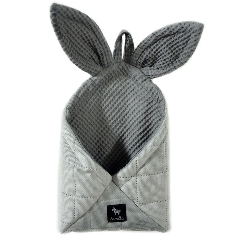 Hanging Container/Basket Bunny Silver Velvet