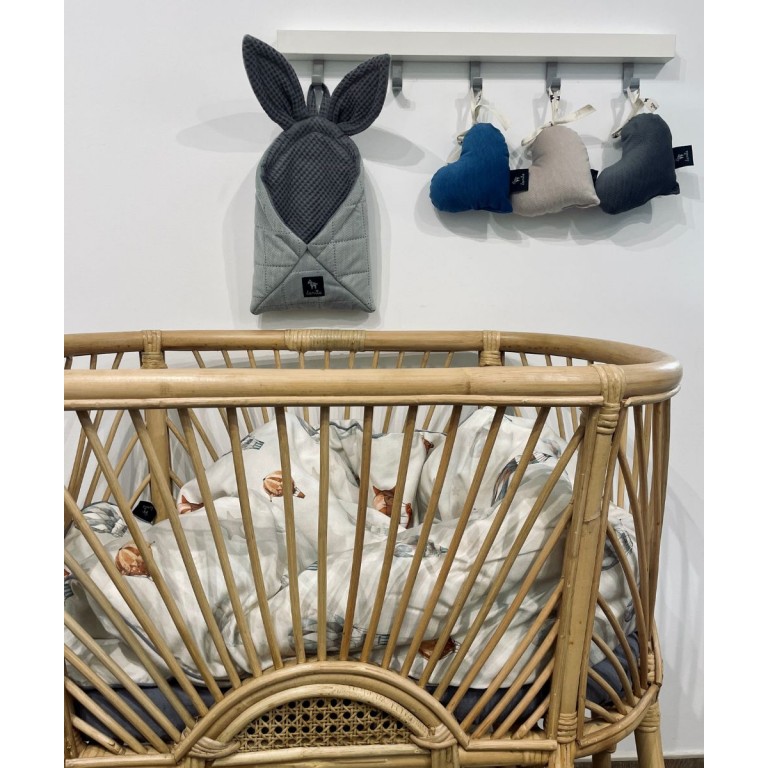 Hanging Container/Basket Bunny Silver Velvet