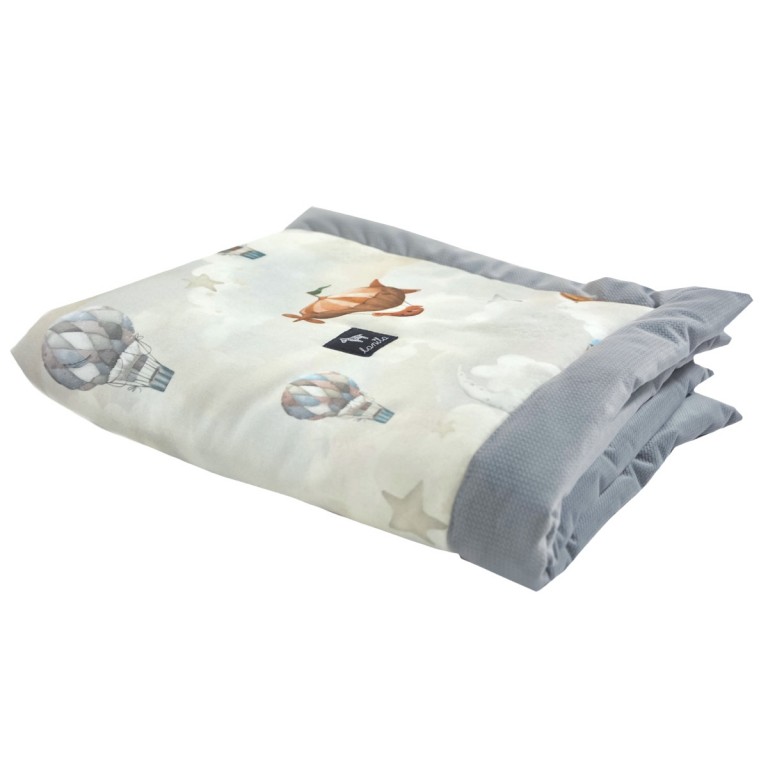 Newborn Blanket 60x70cm Silver Up in the Air - Velvet