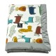 Newborn Blanket 60x70cm Silver In the Zoo - Velvet