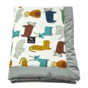 Newborn Blanket 60x70cm Silver In the Zoo - Velvet