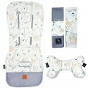 NEW Baby Set Pad + Pillow + Cover + Strap Grey Tender Friends - Velvet