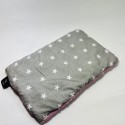 End of collection -Medium Bed Pillow 25x40cm Dusty Rose Stars - Minky