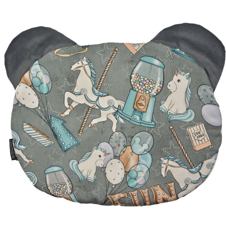 Teddy Pillow Dark Grey Baby Boy - Velvet