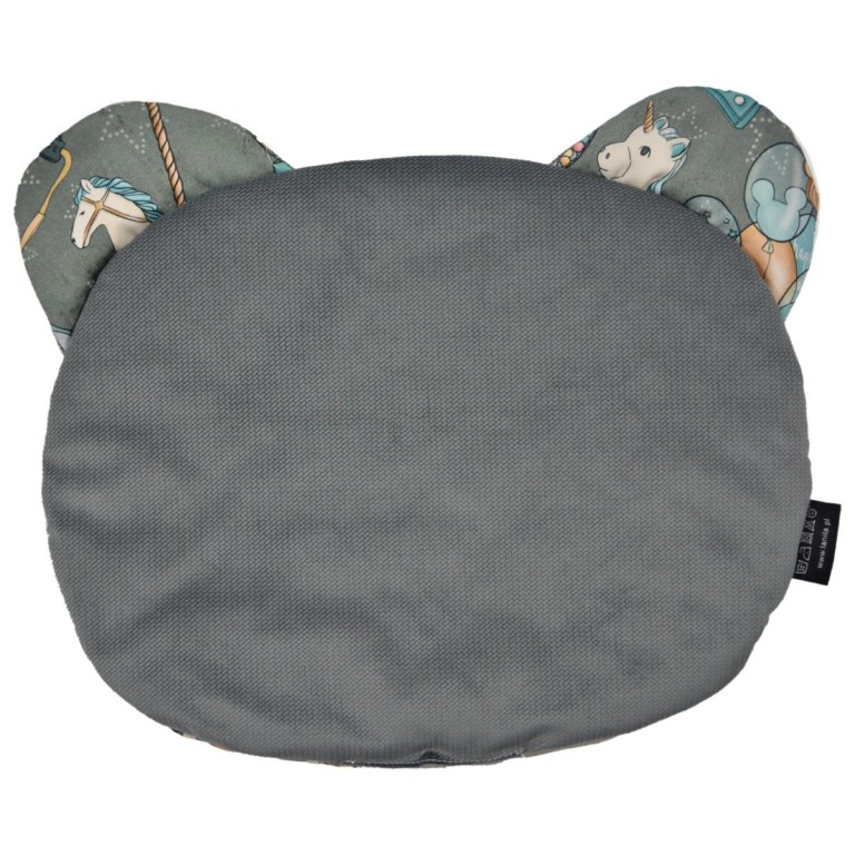 Teddy Pillow Dark Grey Baby Boy - Velvet