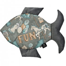 Poduszka Fisherka - Velvet Dark Grey Baby Boy