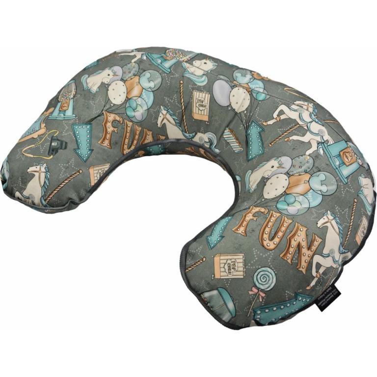 Breastfeeding Pillow Dark Grey Baby Boy - Velvet