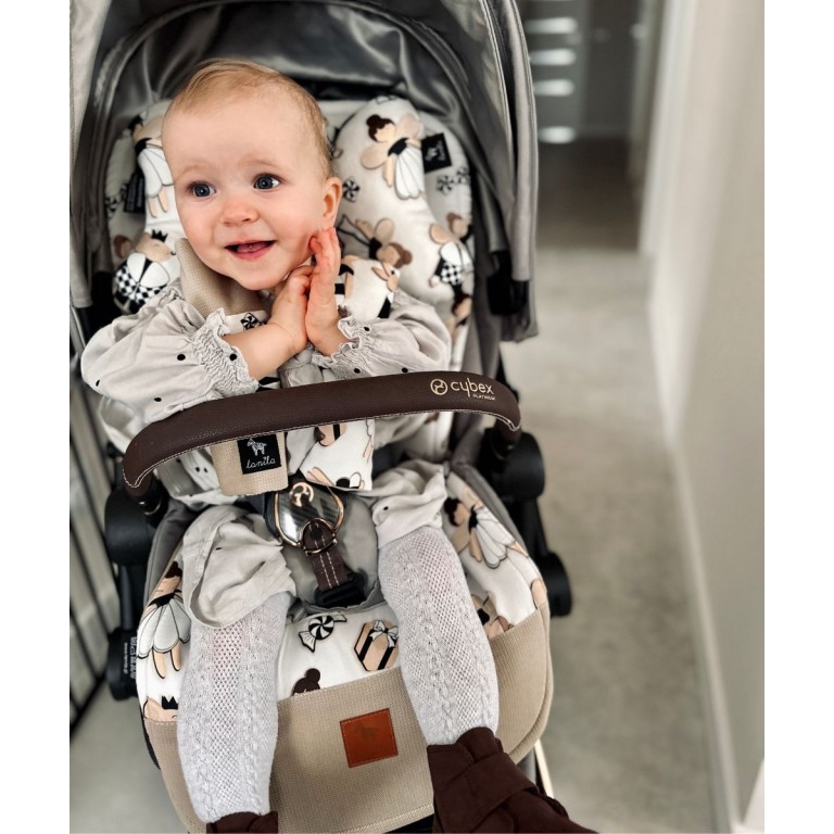 Seatbelt Cover Latte Ladies and Gentlemen - Velvet