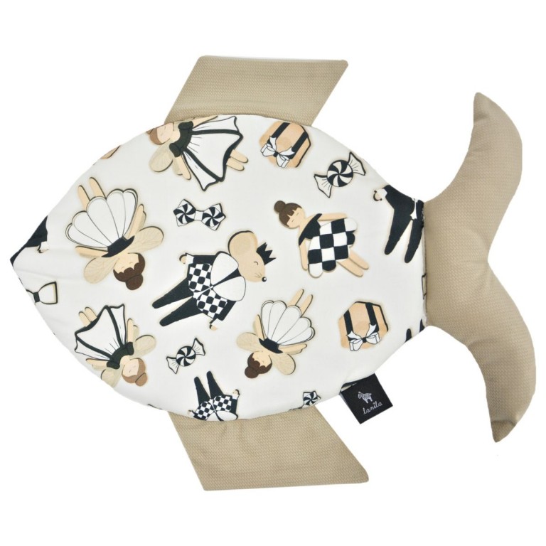 Fish Pillow Latte Ladies and Gentlemen - Velvet