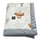 Baby Set Newborn Blanket Velvet 60x70cm + Teddy Pillow Silver Up in the Air