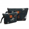 Cosmetic Bag Set Follow the Zebra S and L