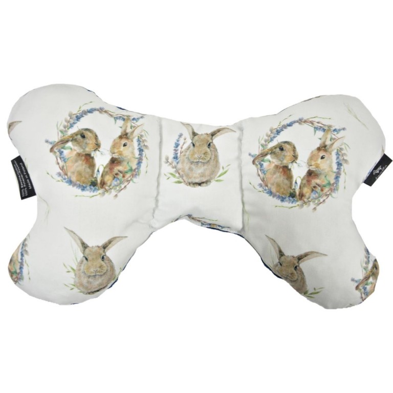 Shock-Absorbent Pillow Navy Mr. Bunny - Velvet