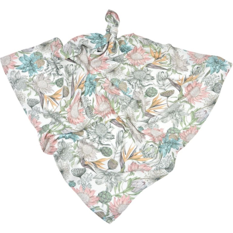 Baby Muslin Swaddle 100% Bamboo 75x75cm Vintage Meadow