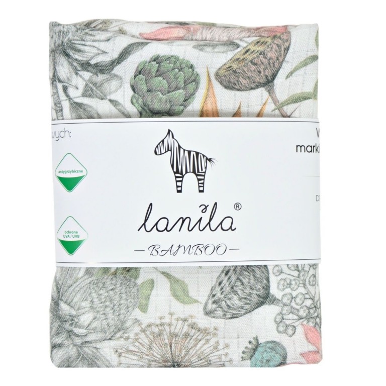 Baby Muslin Swaddle 100% Bamboo 75x75cm Vintage Meadow