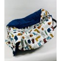 Car Seat Blanket Navy In the Zoo