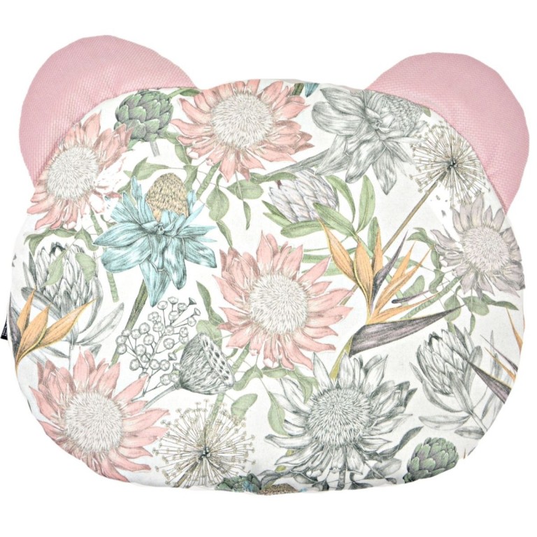 Teddy Pillow Sepia Rose Vintage Meadow - Velvet