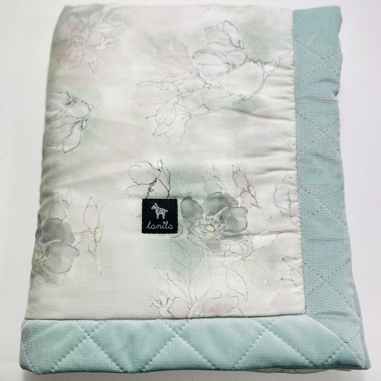 Newborn Blanket 60x70cm Light Khaki Flower Jam - Velvet