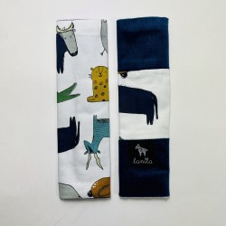 Second Type (no. 418) - Seatbelt Cover Navy In the Zoo - Velvet
