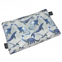 Medium Bed Pillow 25x40 Dark Grey Dreaming Dino - Velvet