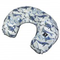 Breastfeeding Pillow Dark Grey Dreaming Dino - Velvet