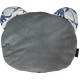 Teddy Pillow Dark Grey Dreaming Dino - Velvet