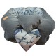 Baby Nest Dark Grey Dreaming Dino - Velvet
