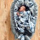 Baby Nest Dark Grey Dreaming Dino - Velvet