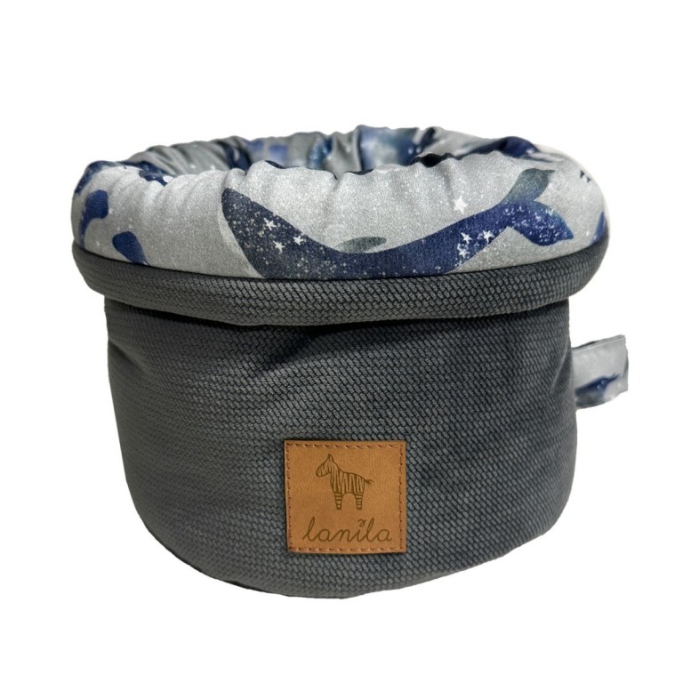 Container/Basket Dark Grey Dreaming Dino "S"