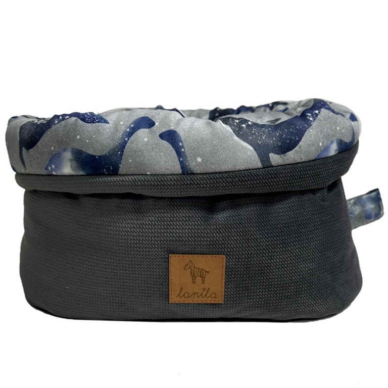 Container/Basket Dark Grey Dreaming Dino "M"