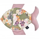 Fish Pillow Sepia Rose Hello Parrots - Velvet