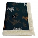 Newborn Blanket 60x70cm Latte Follow the Zebra - Velvet