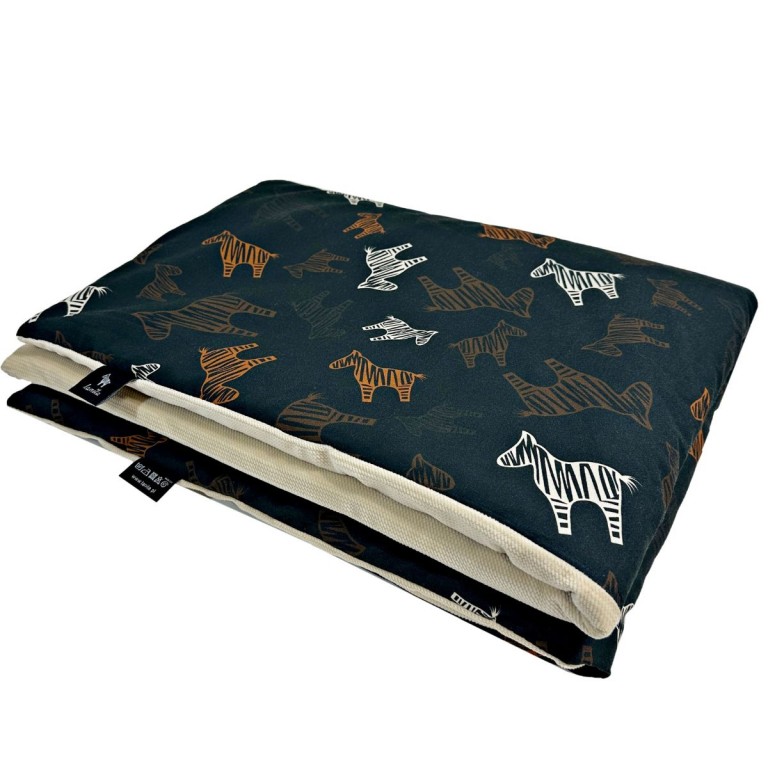 Medium Blanket 75x100cm Latte Follow the Zebra - Velvet