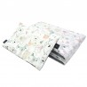Preschooler Set Blanket 100x130cm + Pillow 40x60 Velvet Grey Tender Friends