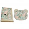 Baby Set Newborn Blanket Velvet 60x70cm + Teddy Pillow Latte Botanic