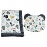 Baby Set Newborn Blanket Velvet 60x70cm + Teddy Pillow Latte Follow The Zebra